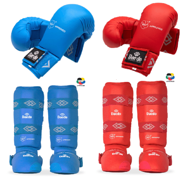 DAEDO WKF Approved Gloves And Shin Guard Set
