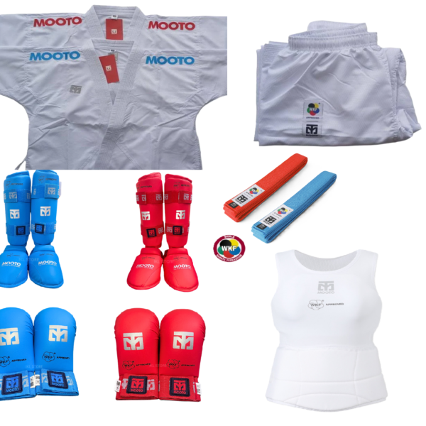 Mooto WKF Approved Complete Karate Kit With Female Body Protector